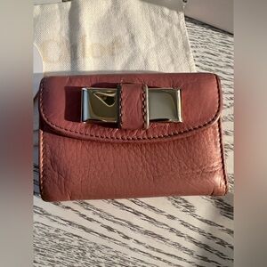 Chloe Lily Bow compact wallet